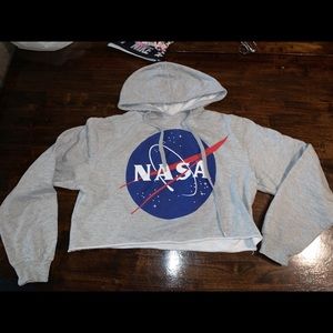 cropped NASA hoodie